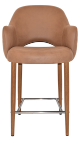 EZ STOOL ALBURY ARM 650 METAL LIGHT OAK