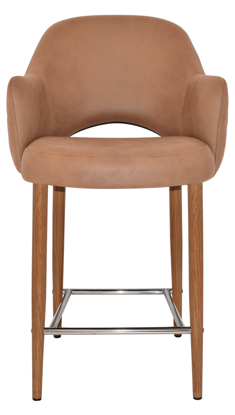 EZ Albury Upholstered Barstool with Light Oak Legs