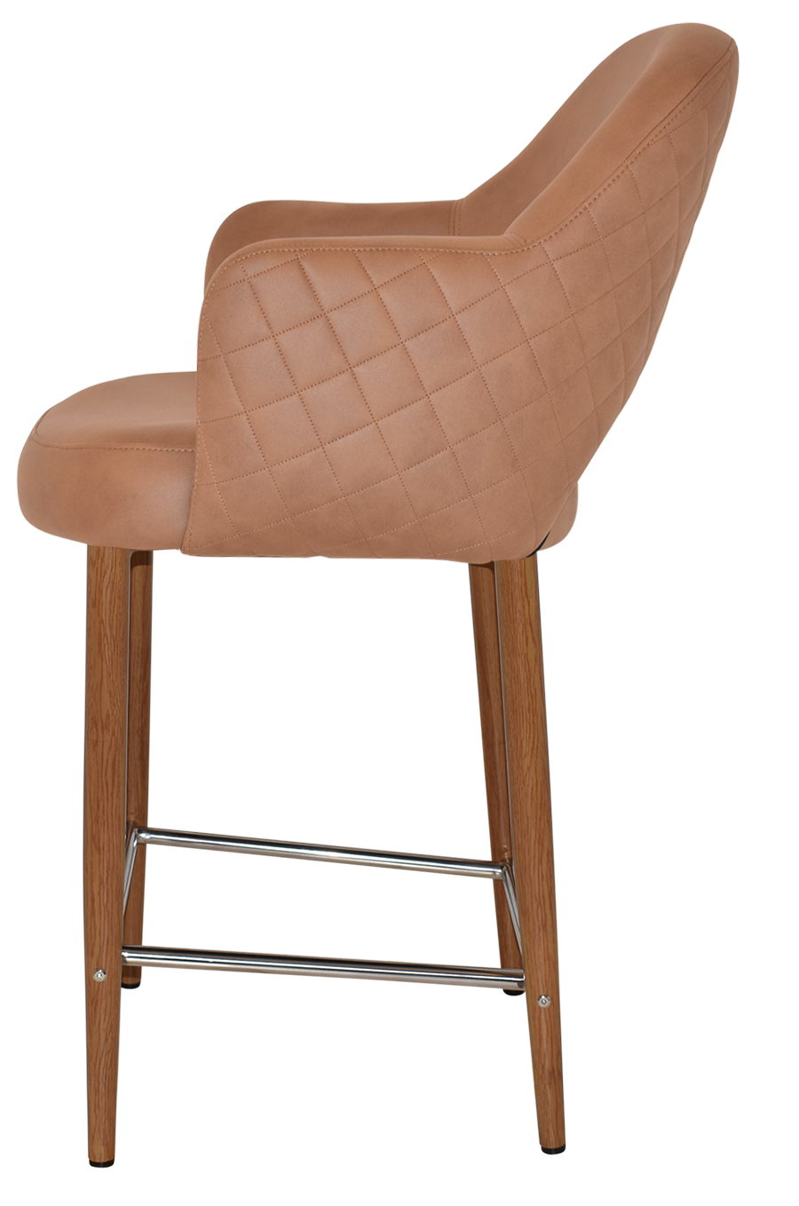 EZ STOOL ALBURY ARM 650 METAL LIGHT OAK