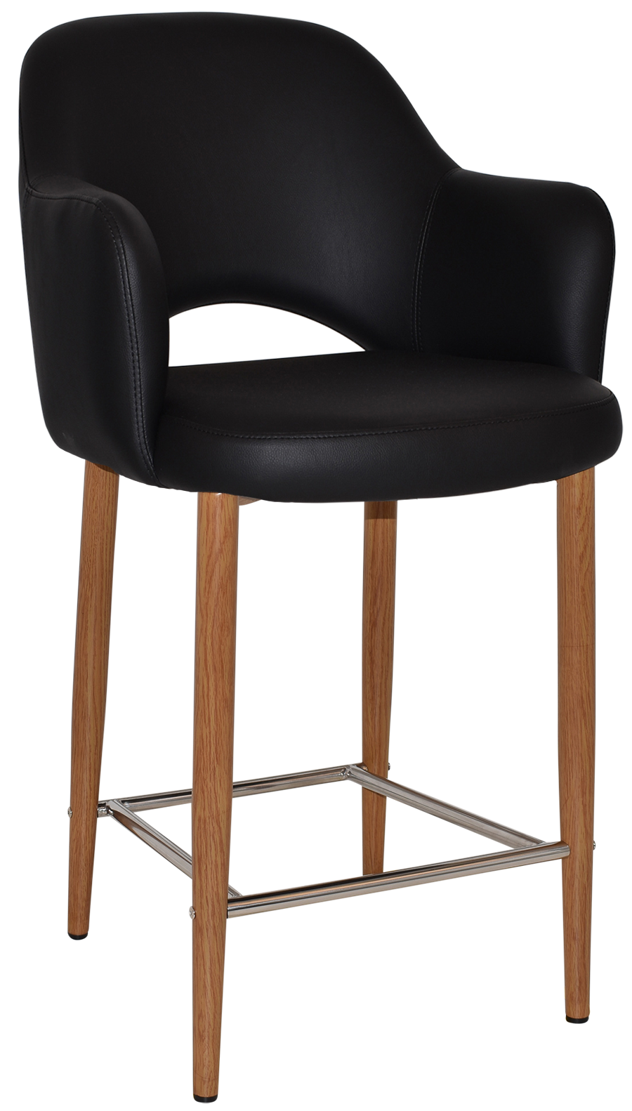 EZ STOOL ALBURY ARM 650 METAL LIGHT OAK
