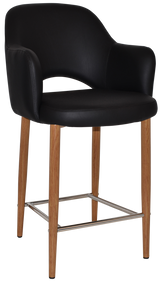 EZ STOOL ALBURY ARM 650 METAL LIGHT OAK