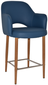 EZ STOOL ALBURY ARM 650 METAL LIGHT OAK