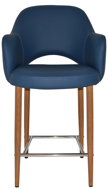 EZ Albury Upholstered Barstool with Light Oak Legs
