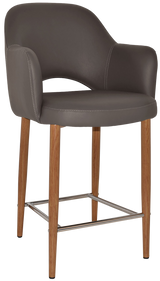 EZ STOOL ALBURY ARM 650 METAL LIGHT OAK
