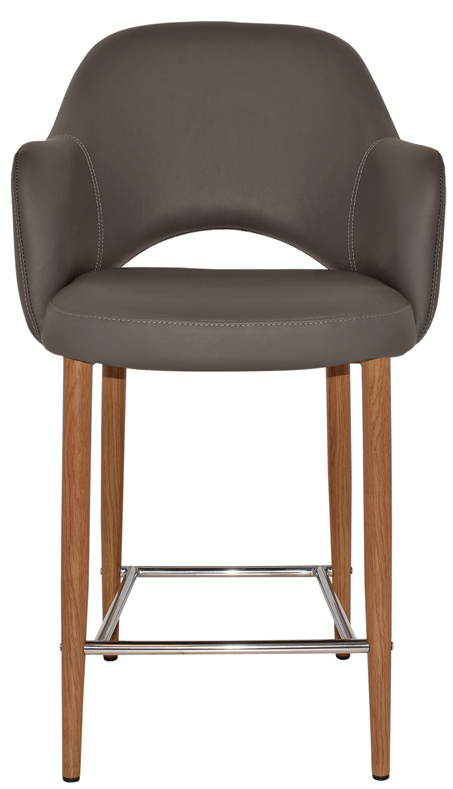 EZ STOOL ALBURY ARM 650 METAL LIGHT OAK