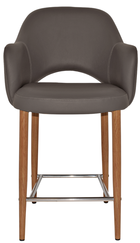 EZ Albury Upholstered Barstool with Light Oak Legs