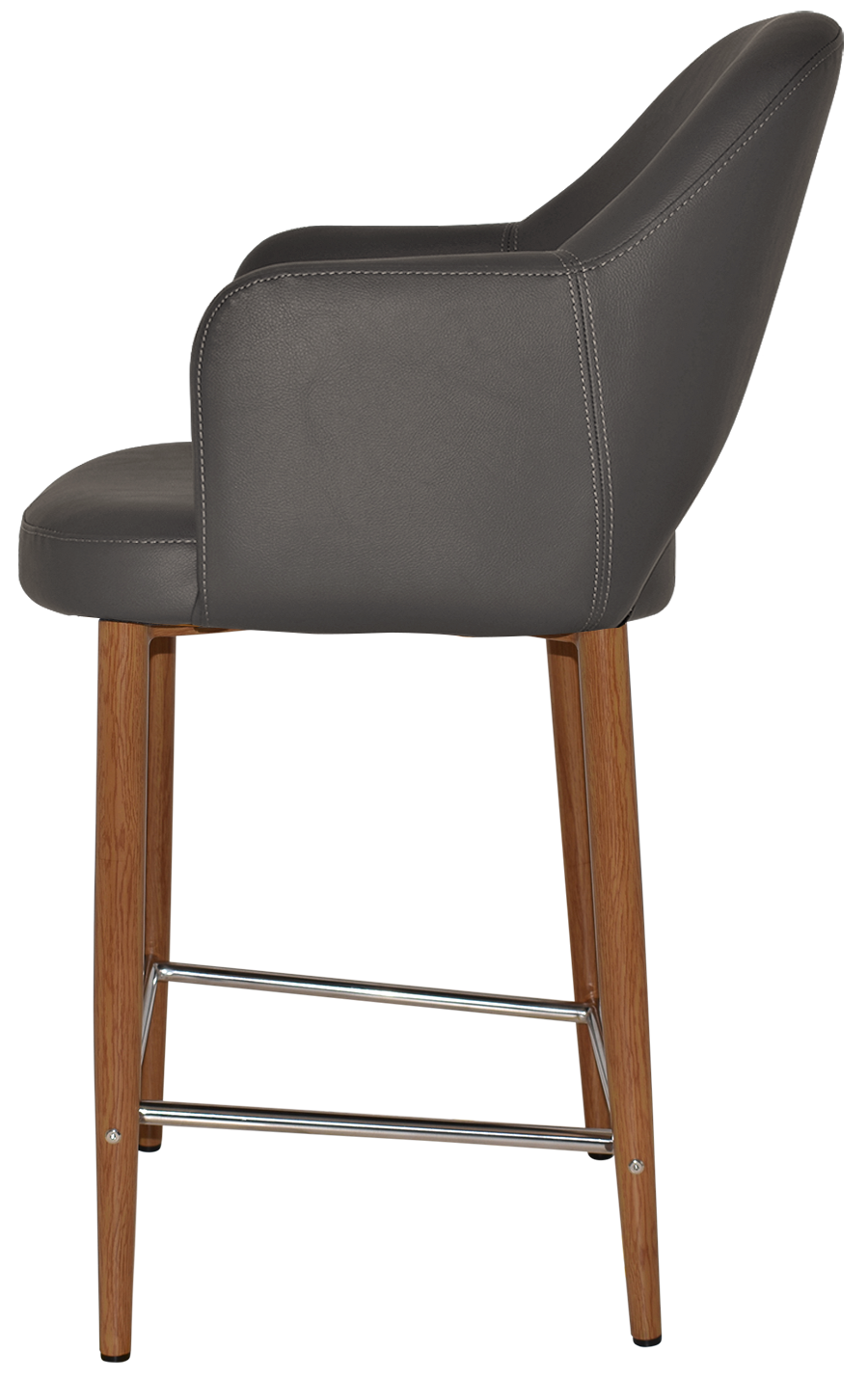 EZ STOOL ALBURY ARM 650 METAL LIGHT OAK
