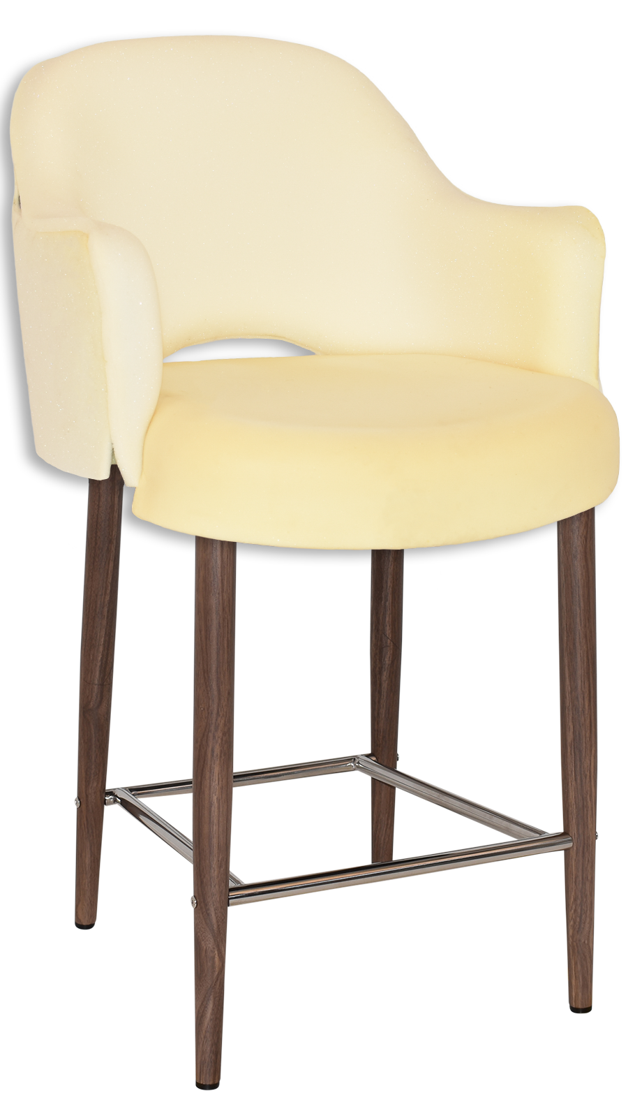 EZ STOOL ALBURY ARM 650 METAL LIGHT WALNUT