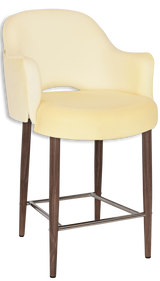 EZ STOOL ALBURY ARM 650 METAL LIGHT WALNUT
