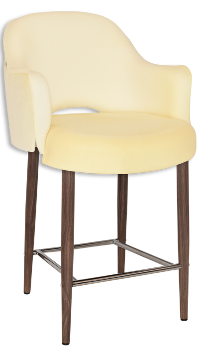 EZ STOOL ALBURY ARM 650 METAL LIGHT WALNUT