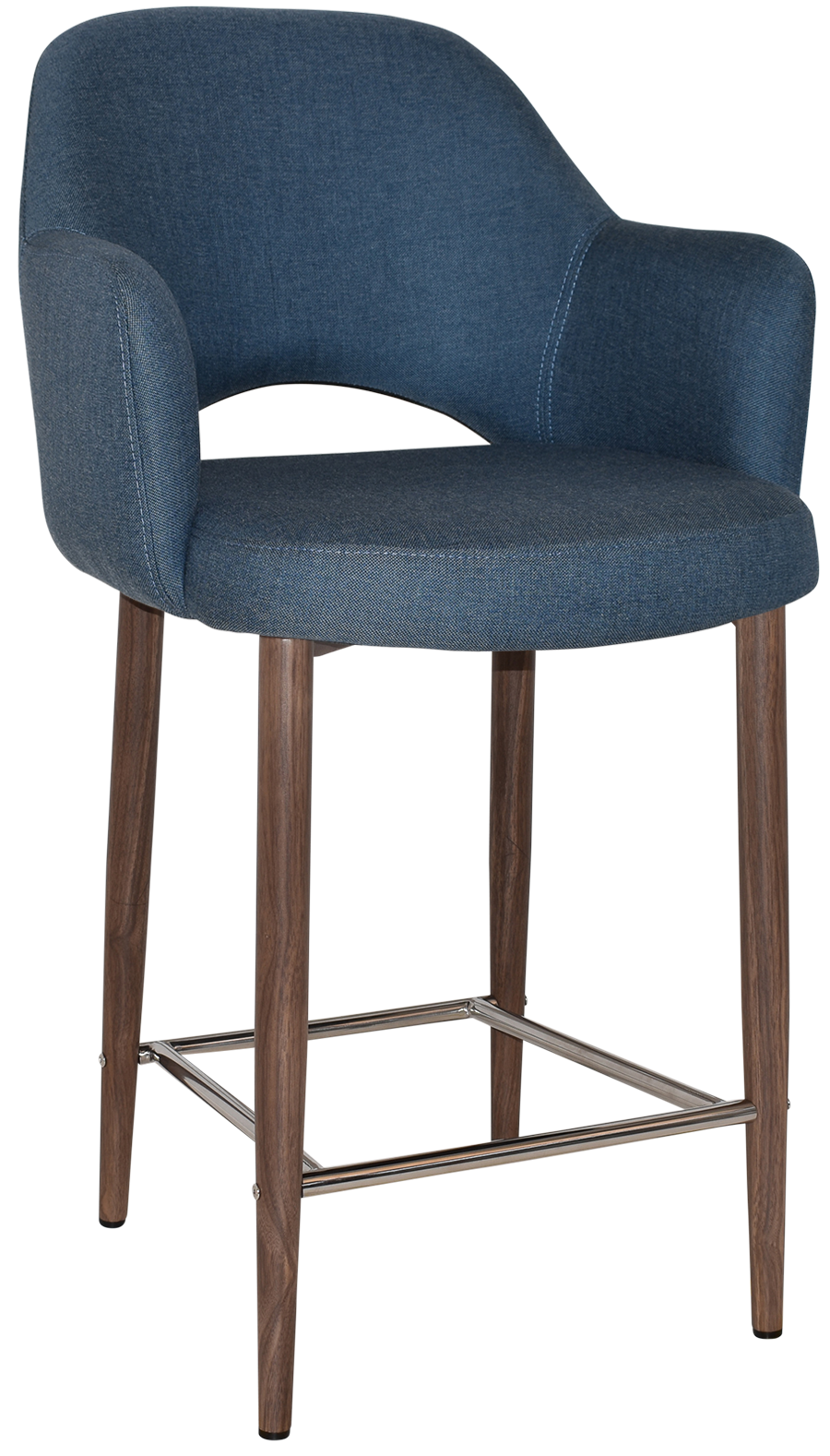 EZ STOOL ALBURY ARM 650 METAL LIGHT WALNUT