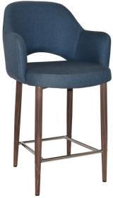 EZ STOOL ALBURY ARM 650 METAL LIGHT WALNUT