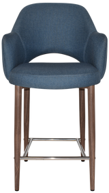 EZ STOOL ALBURY ARM 650 METAL LIGHT WALNUT