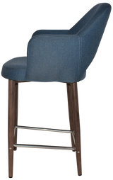 EZ STOOL ALBURY ARM 650 METAL LIGHT WALNUT
