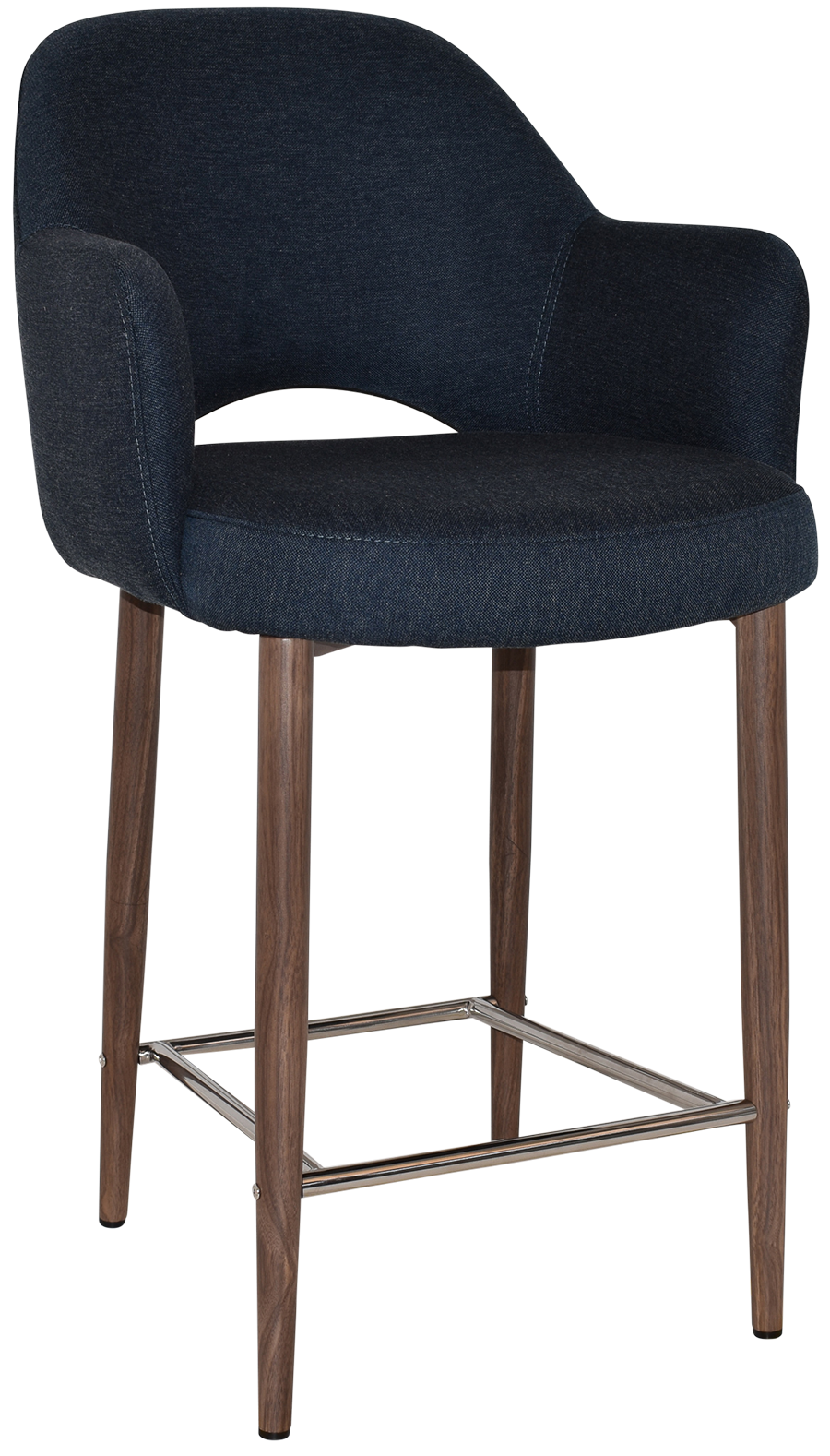 EZ STOOL ALBURY ARM 650 METAL LIGHT WALNUT