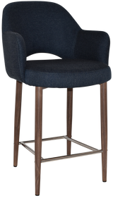EZ STOOL ALBURY ARM 650 METAL LIGHT WALNUT