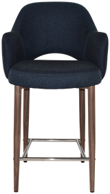 EZ STOOL ALBURY ARM 650 METAL LIGHT WALNUT