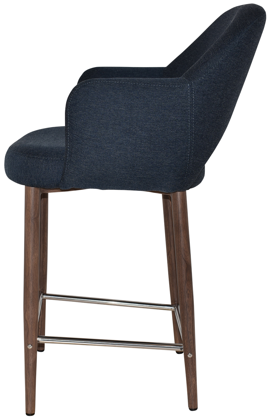 EZ STOOL ALBURY ARM 650 METAL LIGHT WALNUT