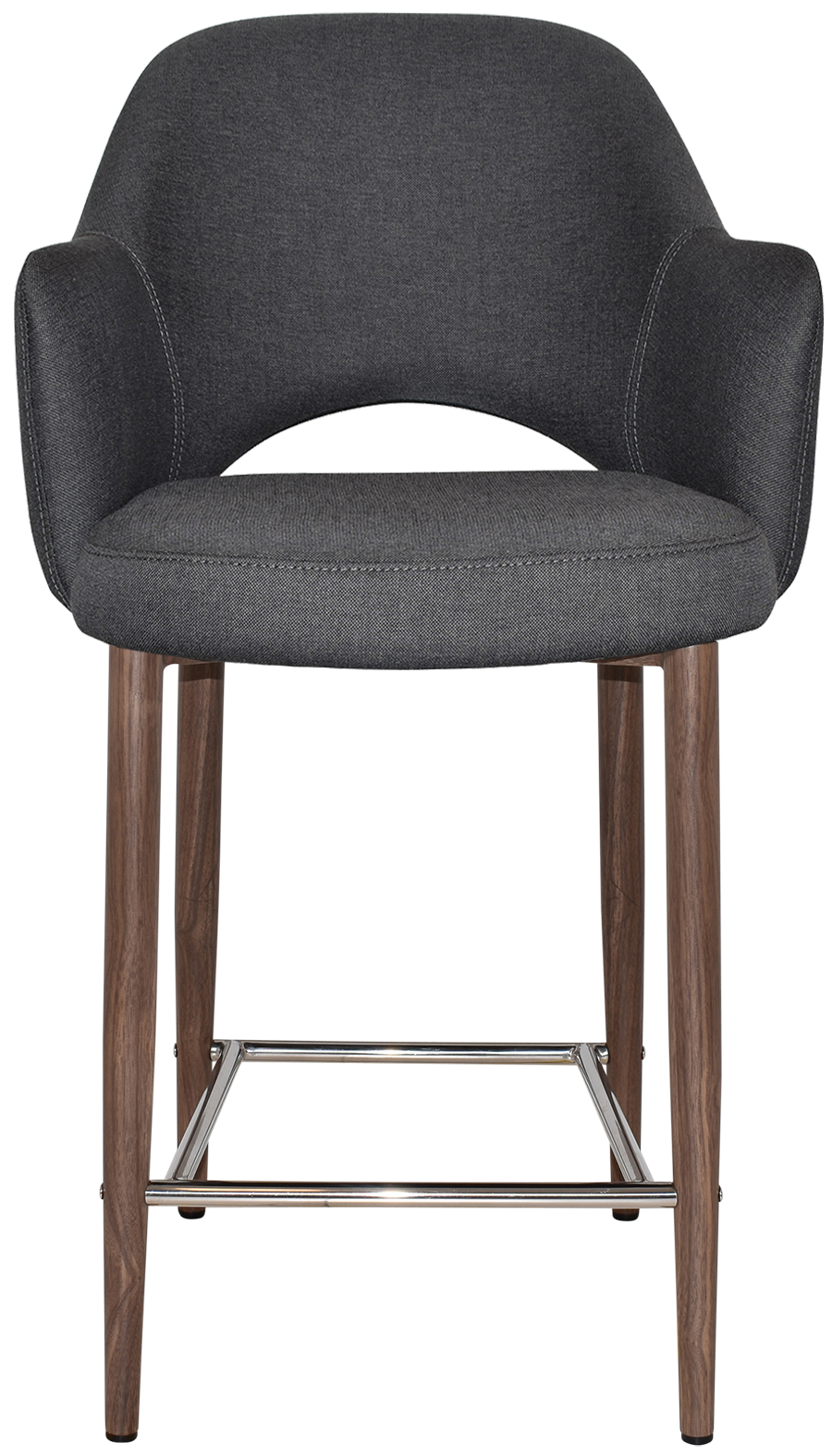 EZ STOOL ALBURY ARM 650 METAL LIGHT WALNUT