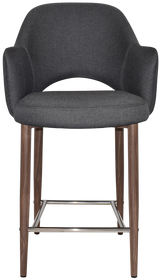 EZ STOOL ALBURY ARM 650 METAL LIGHT WALNUT