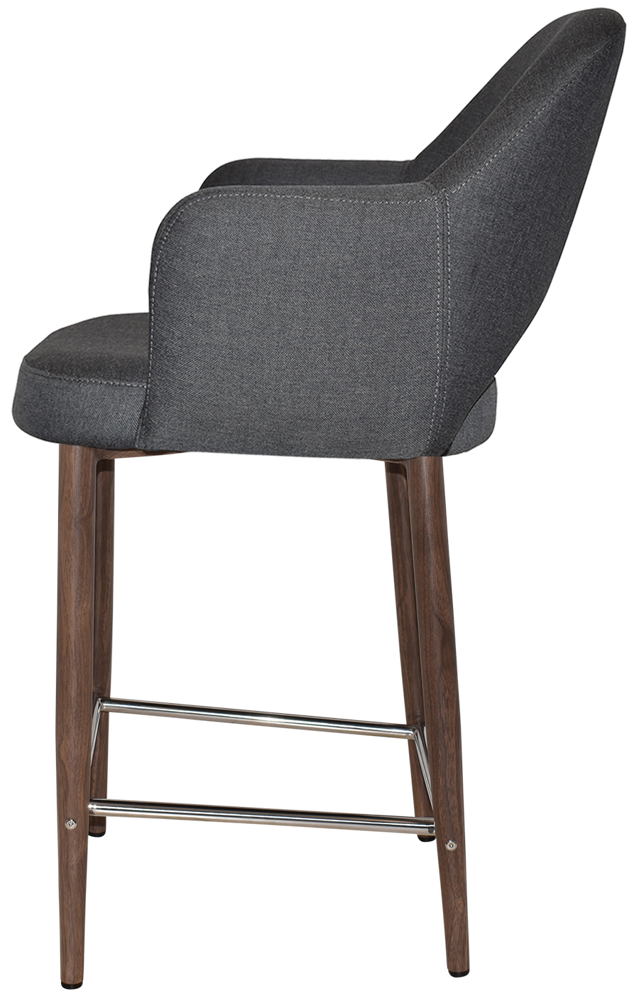 EZ STOOL ALBURY ARM 650 METAL LIGHT WALNUT