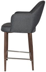 EZ STOOL ALBURY ARM 650 METAL LIGHT WALNUT
