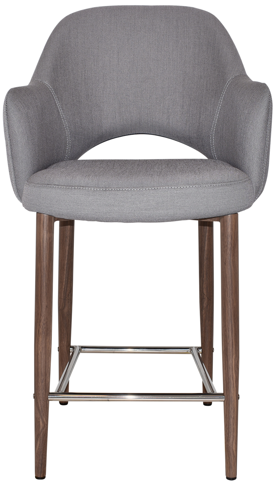 EZ STOOL ALBURY ARM 650 METAL LIGHT WALNUT