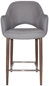 EZ STOOL ALBURY ARM 650 METAL LIGHT WALNUT