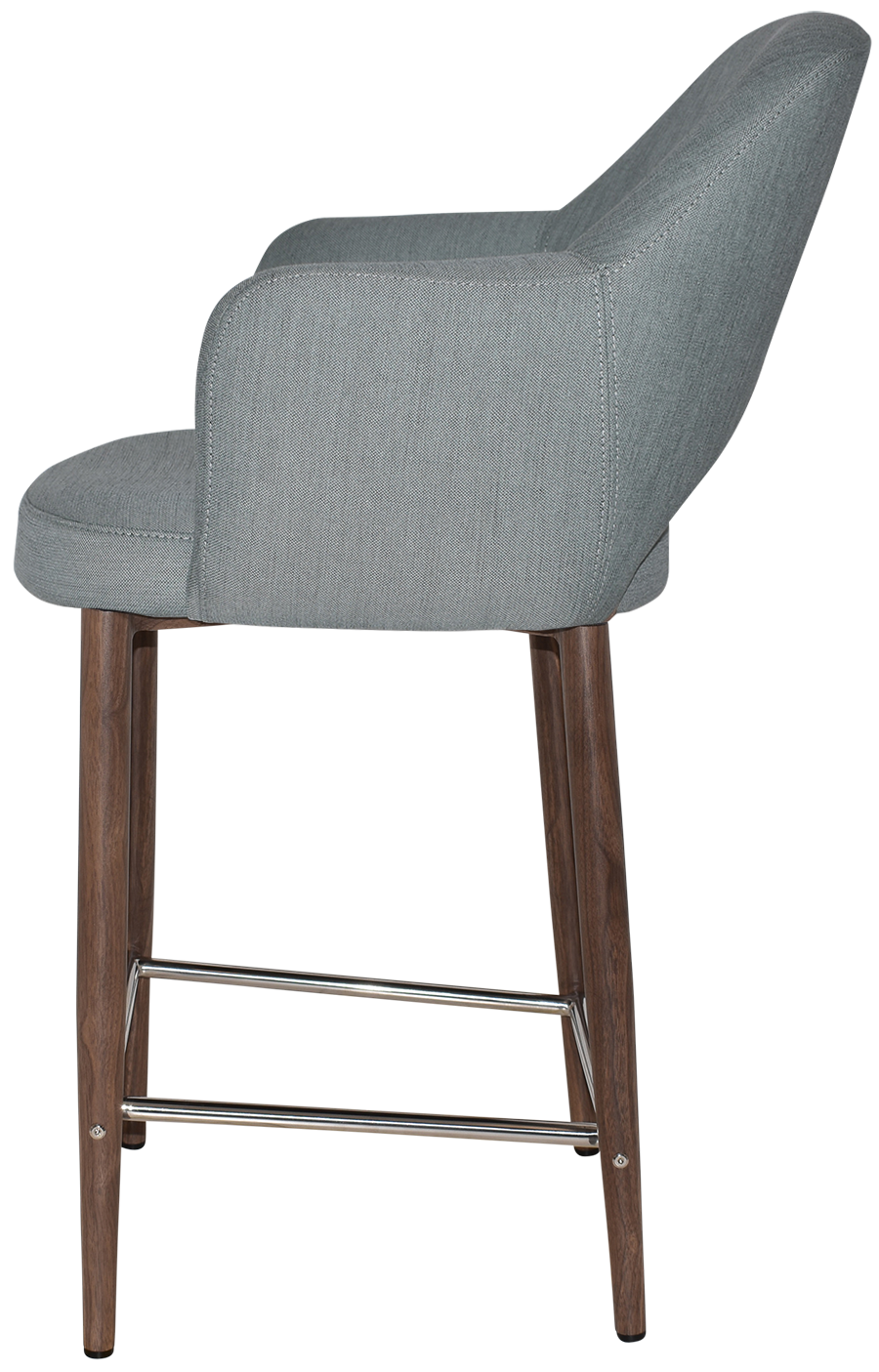 EZ STOOL ALBURY ARM 650 METAL LIGHT WALNUT