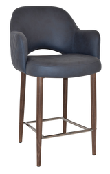 EZ STOOL ALBURY ARM 650 METAL LIGHT WALNUT