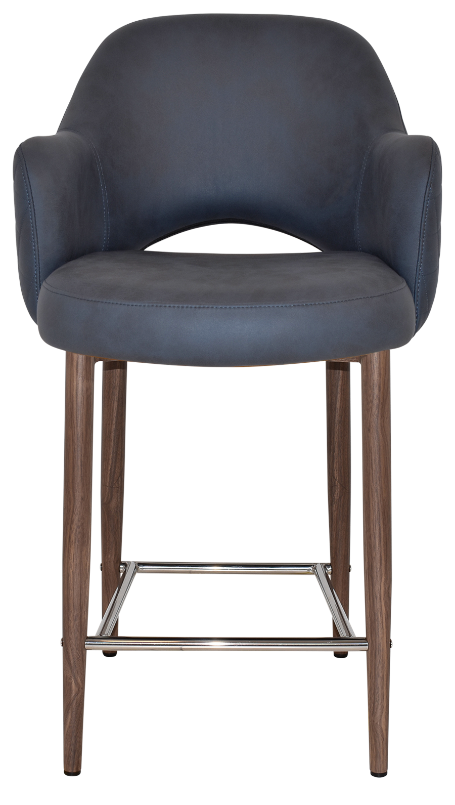 EZ STOOL ALBURY ARM 650 METAL LIGHT WALNUT