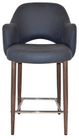EZ STOOL ALBURY ARM 650 METAL LIGHT WALNUT