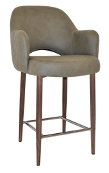 EZ STOOL ALBURY ARM 650 METAL LIGHT WALNUT