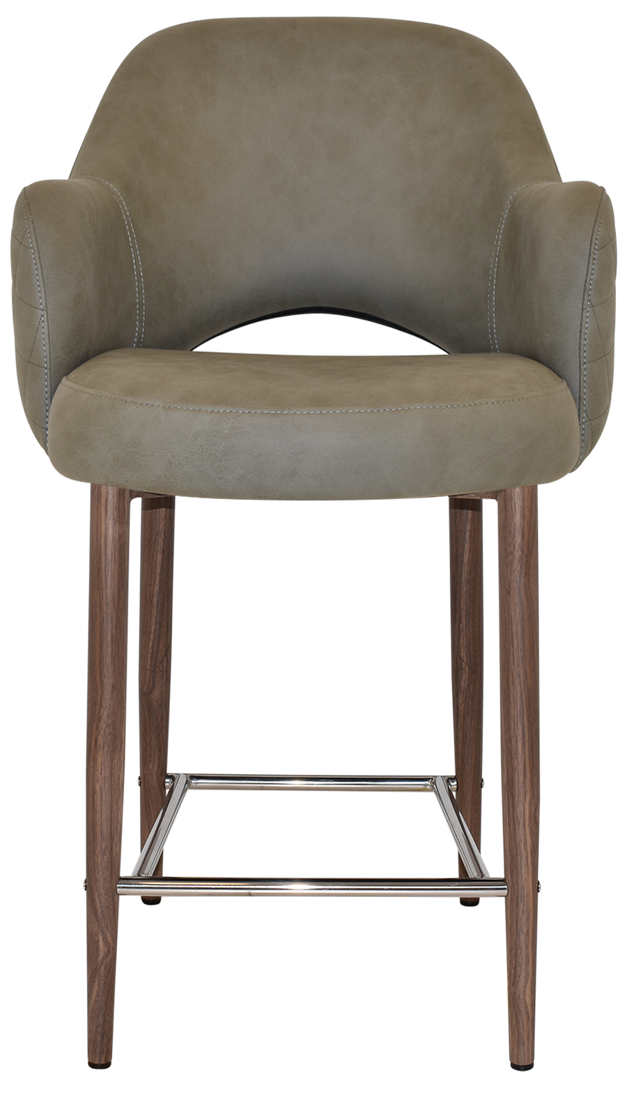 EZ STOOL ALBURY ARM 650 METAL LIGHT WALNUT