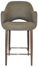 EZ STOOL ALBURY ARM 650 METAL LIGHT WALNUT