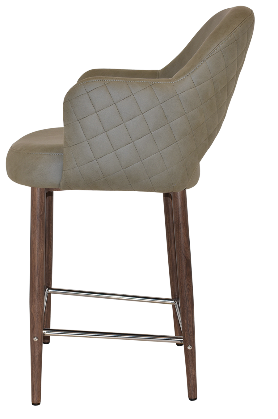 EZ STOOL ALBURY ARM 650 METAL LIGHT WALNUT