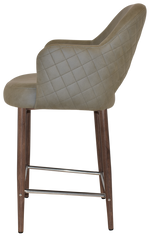 EZ STOOL ALBURY ARM 650 METAL LIGHT WALNUT