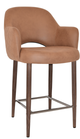 EZ STOOL ALBURY ARM 650 METAL LIGHT WALNUT