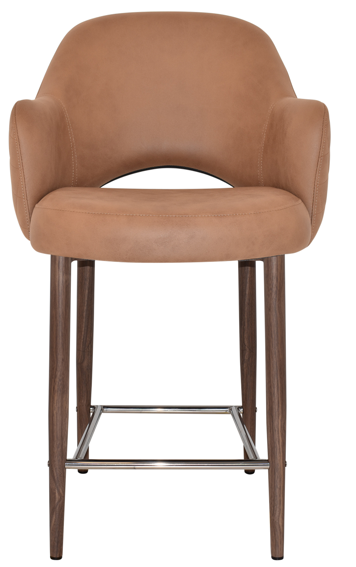 EZ STOOL ALBURY ARM 650 METAL LIGHT WALNUT