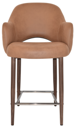 EZ STOOL ALBURY ARM 650 METAL LIGHT WALNUT