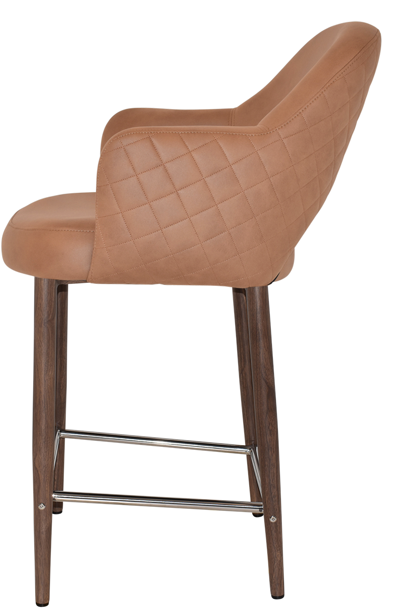 EZ STOOL ALBURY ARM 650 METAL LIGHT WALNUT