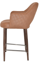 EZ STOOL ALBURY ARM 650 METAL LIGHT WALNUT