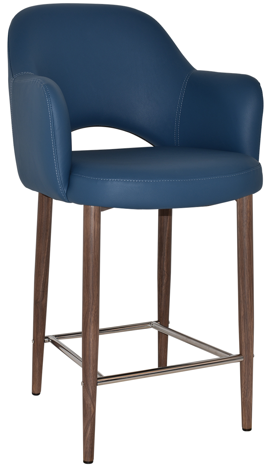 EZ STOOL ALBURY ARM 650 METAL LIGHT WALNUT