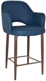 EZ STOOL ALBURY ARM 650 METAL LIGHT WALNUT