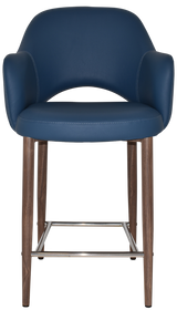 EZ STOOL ALBURY ARM 650 METAL LIGHT WALNUT