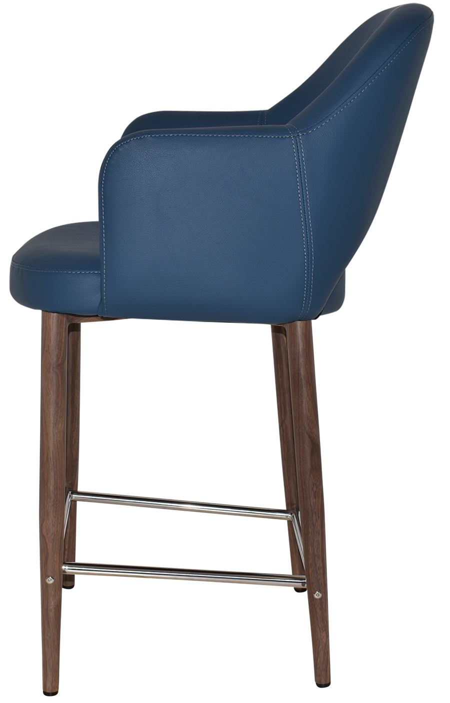 EZ STOOL ALBURY ARM 650 METAL LIGHT WALNUT