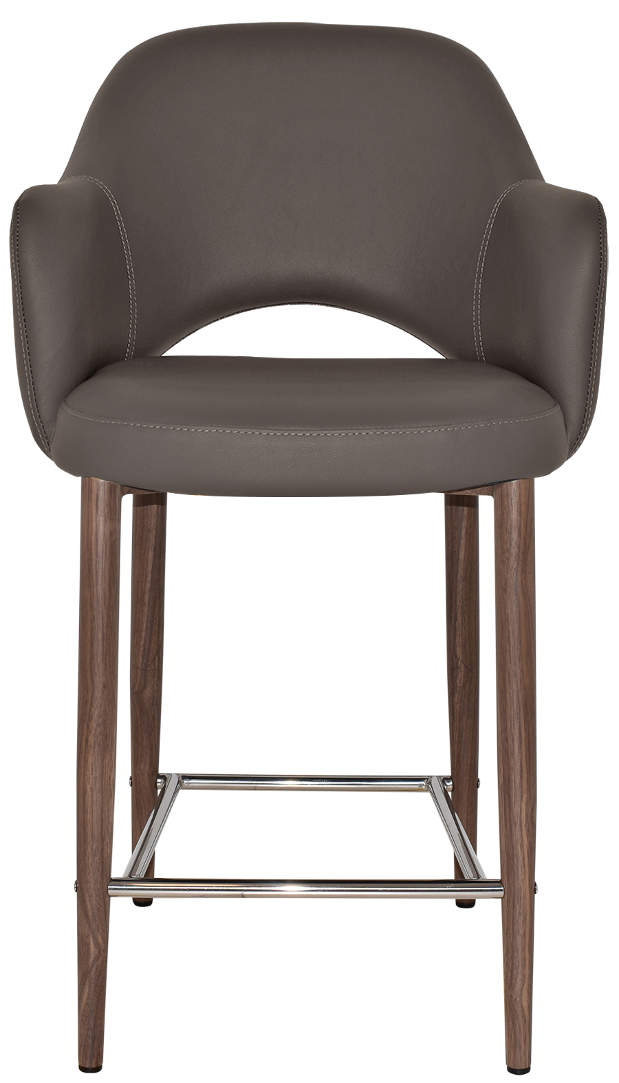 EZ STOOL ALBURY ARM 650 METAL LIGHT WALNUT