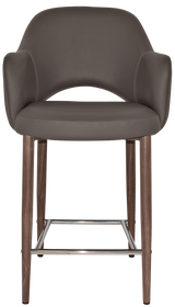 EZ STOOL ALBURY ARM 650 METAL LIGHT WALNUT