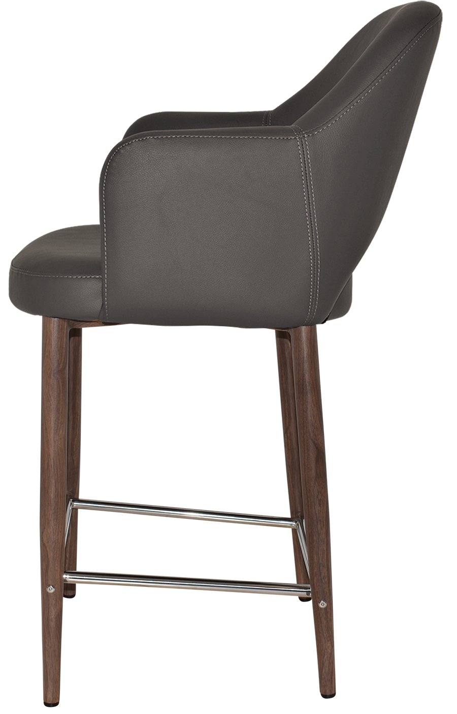 EZ STOOL ALBURY ARM 650 METAL LIGHT WALNUT