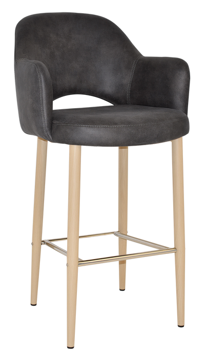 EZ STOOL ALBURY ARM 750 METAL BIRCH